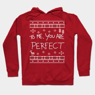 Love Actually To Me You Are Perfect Christmas Knit Hoodie